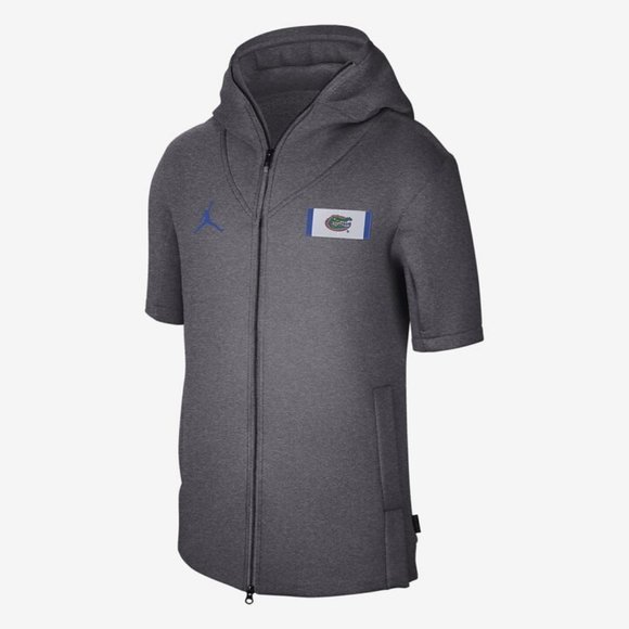 Jordan UF Florida Gators College Showout Shortsleeve S/S Hoodie Grey CU2133-050 - Picture 2 of 14